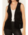 Image #3 - Vocal Women's Studded Faux Suede Vest, Black, hi-res