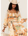 Flying Tomato Women's Patchwork Ruffle Midi Dress, Orange, hi-res