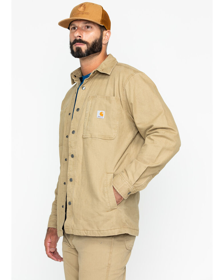 Carhartt Men's Rugged Flex Rigby Work Shirt Jacket , Beige/khaki, hi-res