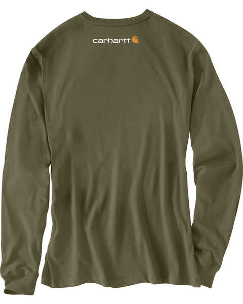 Image #3 - Carhartt Men's Workwear Saw Graphic Long Sleeve Work T-Shirt - Tall, Green, hi-res