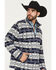 Image #2 - Hooey Men's Bear Southwestern Print Fleece 1/4 Zip Pullover, Navy, hi-res