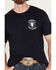 Image #2 - Cowboy Hardware Men's Cowboy To The Core Short Sleeve Graphic T-Shirt, Navy, hi-res
