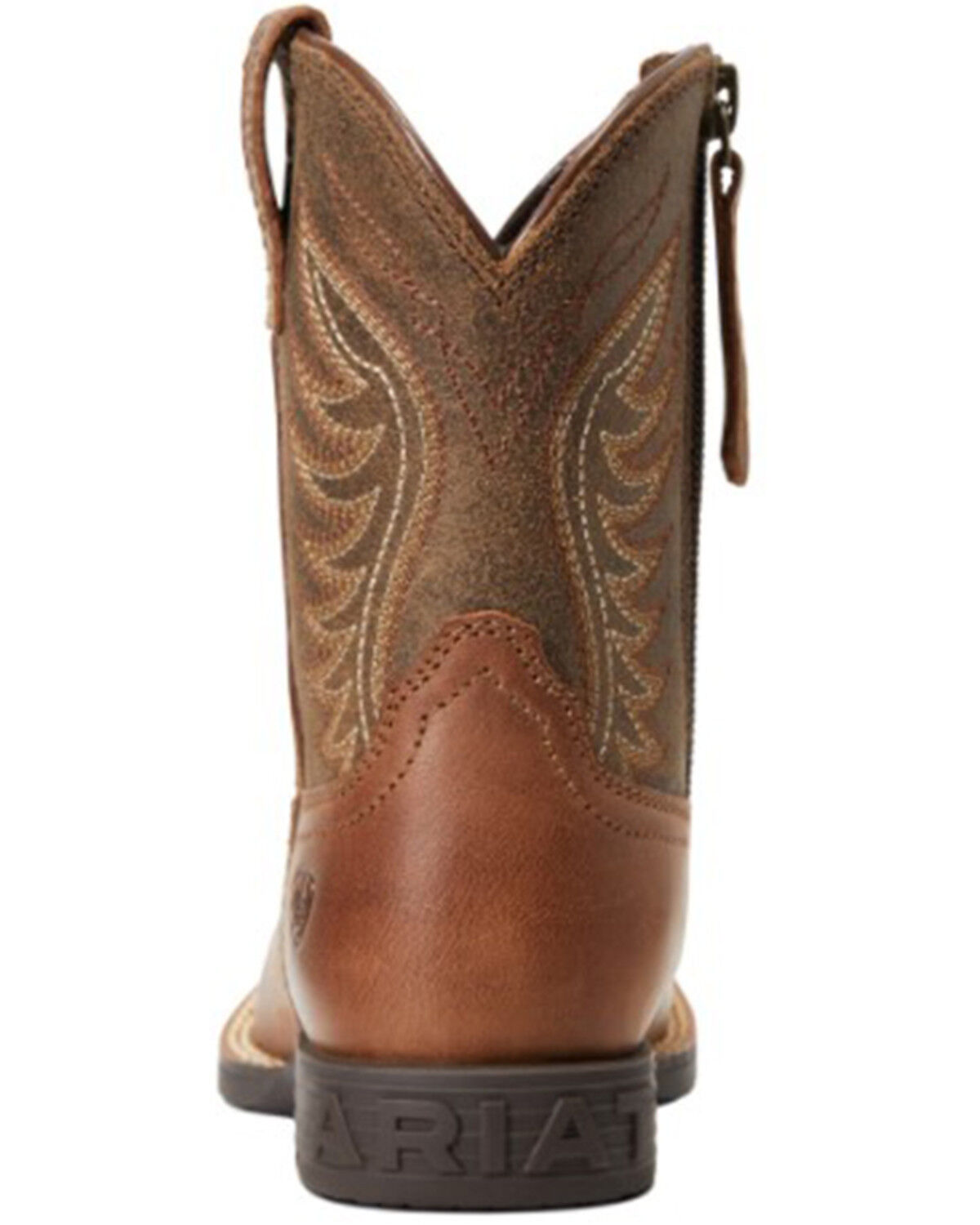 Image #3 - Ariat Boys' Amos Easy Fit Western Boot - Broad Square Toe, Brown, hi-res