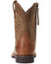 Image #3 - Ariat Boys' Amos Easy Fit Western Boot - Broad Square Toe, Brown, hi-res