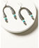 Shyanne Women's Arches Bead Drop Earrings, Silver, hi-res