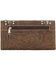 American West Women's Brown Tri-Fold Leather Wallet , Distressed Brown, hi-res