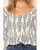 Image #3 - Sendero Provisions Ada Guitar Floral Print Long Sleeve Blouse, Cream, hi-res