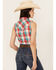 Image #4 - Wrangler Women's Essential Plaid Print Sleeveless Pearl Snap Western Shirt, Multi, hi-res