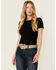 Image #1 - Shyanne Women's Glitter Underlay Tooled Belt, Tan, hi-res