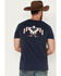Ariat Men's Chimayo Americana Southwestern Graphic T-Shirt, Navy, hi-res