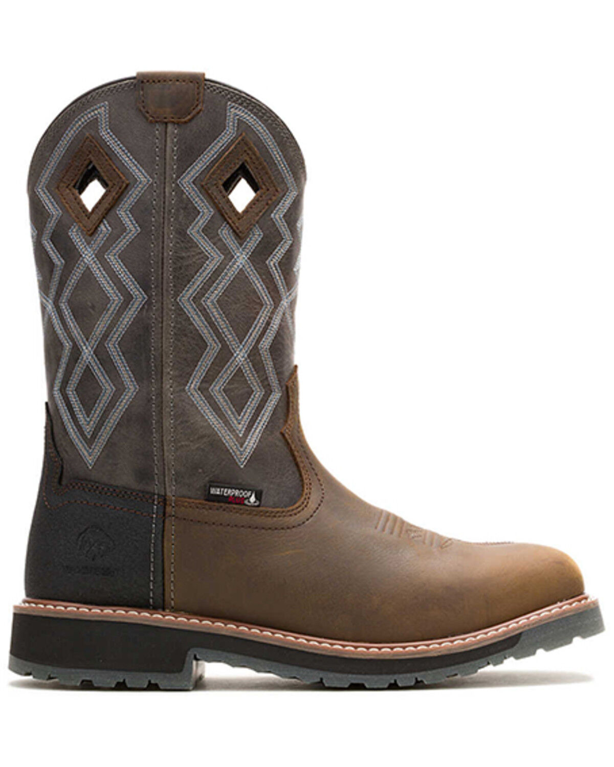 Image #2 - Wolverine Men's Rancher Pro Waterproof Pull-On Work Boots - Nano Composite Toe, Grey, hi-res