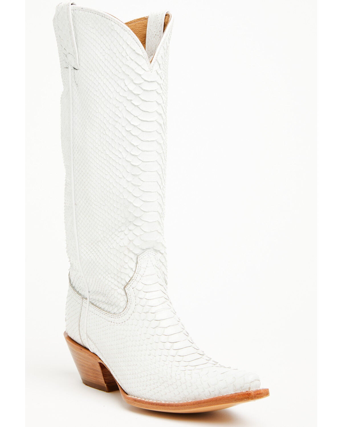 Image #1 - Idyllwind Women's Slay Exotic Python Western Boots - Snip Toe, White, hi-res