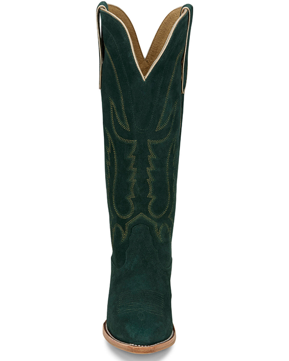 Image #4 - Tony Lama Women's Derby Liz Tall Western Boots - Snip Toe, Green, hi-res