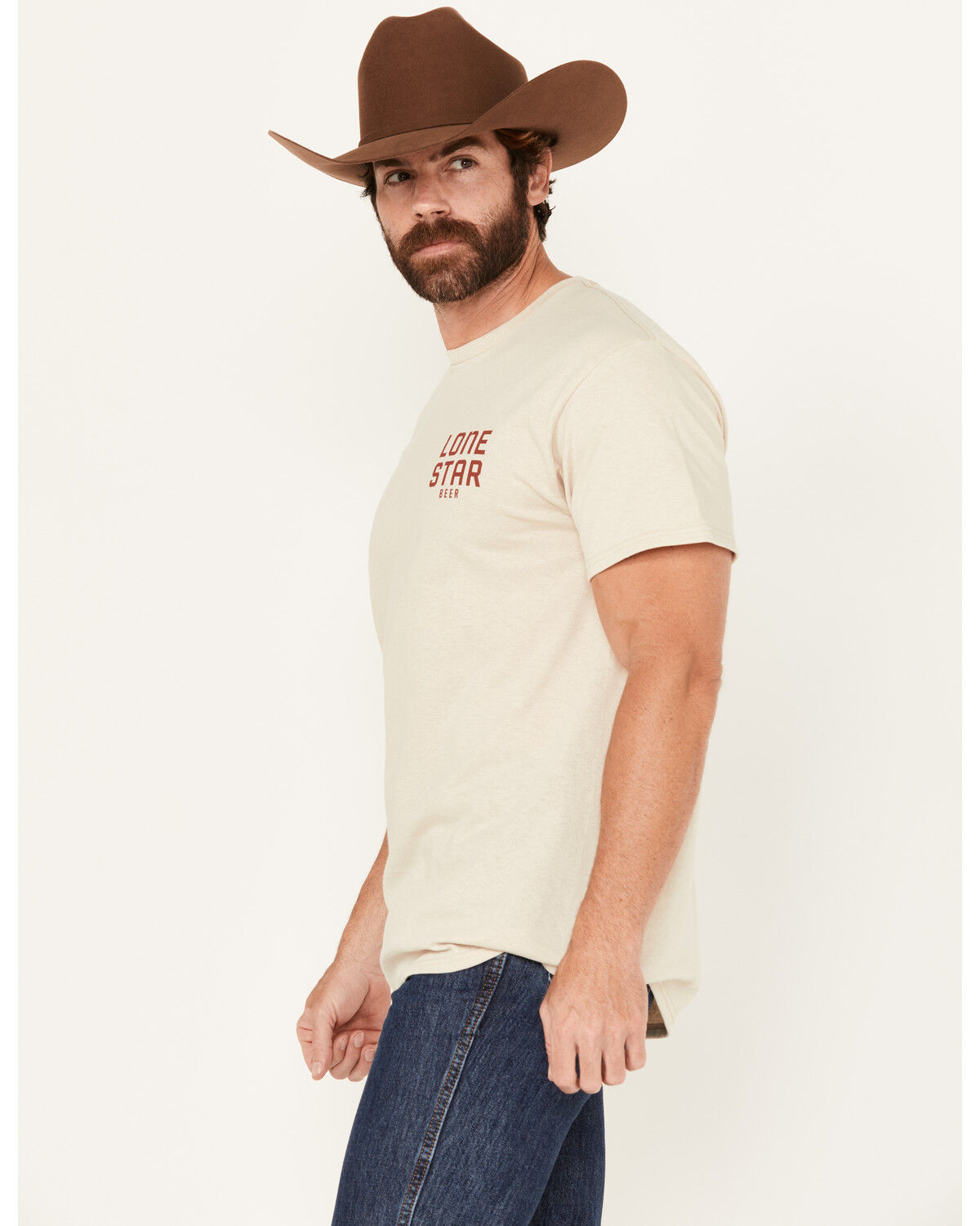 Image #3 - Changes Men's Lone Star Short Sleeve Graphic T-Shirt, Natural, hi-res