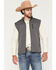 Image #1 - Hooey Men's Jackson Hole Southwestern Colorblock Softshell Vest, Grey, hi-res