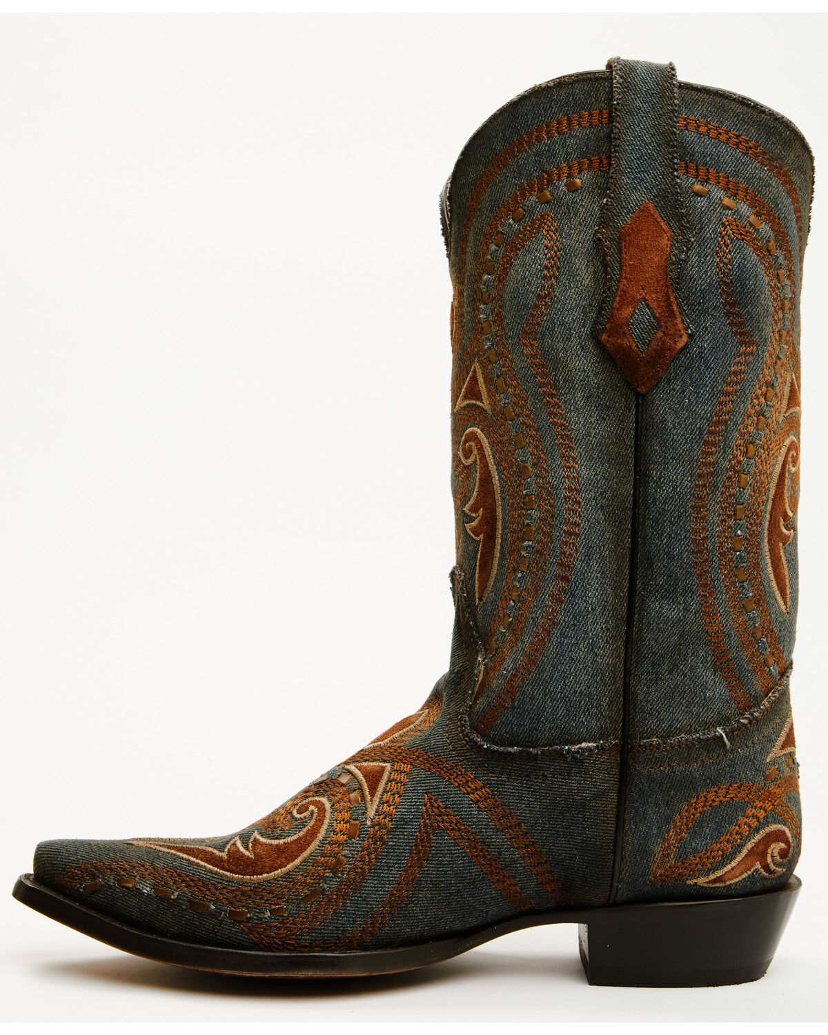 Image #3 - Corral Men's Denim Western Boots - Snip Toe, Blue, hi-res