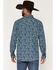 Image #4 - Moonshine Spirit&reg; Men's Open Mic Paisley Print Long Sleeve Snap Western Shirt, Blue, hi-res
