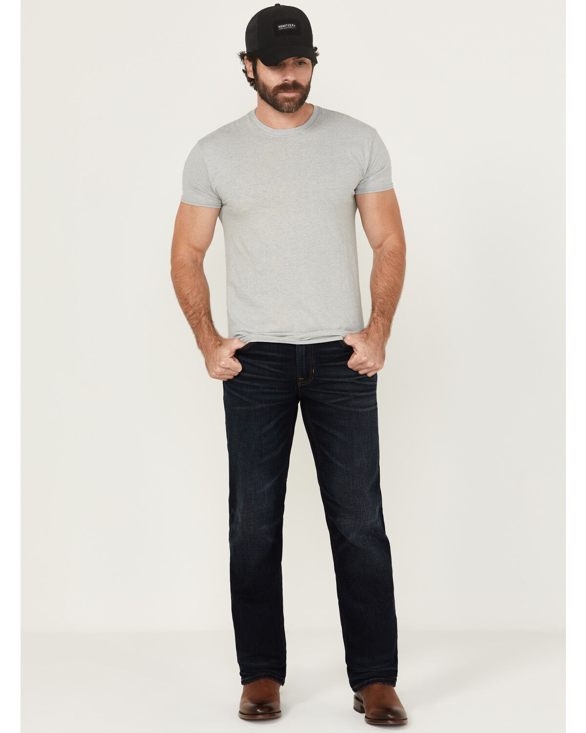 Image #1 - Brothers and Sons Men's Tucker Slim Straight Stretch Denim Jeans, Dark Wash, hi-res