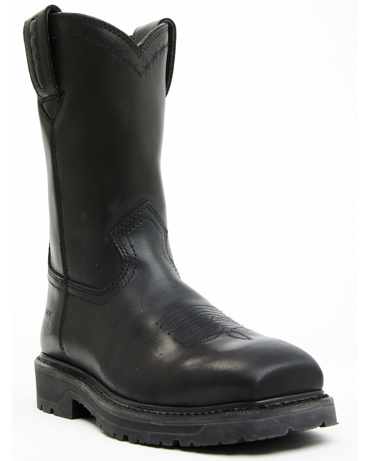 Image #1 - Cody James Men's 11" Uniform Western Work Boots - Composite Toe, Black, hi-res