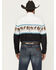 Image #4 - Roper Men's Horse Border Print Long Sleeve Snap Western Shirt, White, hi-res