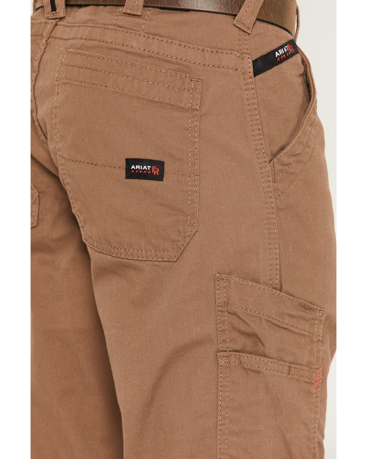 Image #4 - Ariat Men's FR M5 Duralight Stretch Canvas Straight Work Pants, Beige/khaki, hi-res