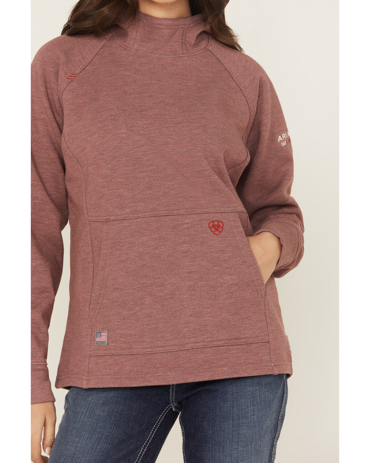 Image #3 - Ariat Women's FR Primo Fleece 2.0 Hoodie, Pink, hi-res