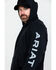 Image #3 - Ariat Men's FR Primo Fleece Logo Work Hooded Sweatshirt - Tall, Black, hi-res