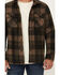 Image #3 - Brixton Men's Bowery Arctic Plaid Print Long Sleeve Snap Stretch Shirt Jacket, Black, hi-res