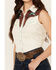 Image #3 - Panhandle Women's Retro Sleeveless Pearl Snap Western Shirt, Cream, hi-res