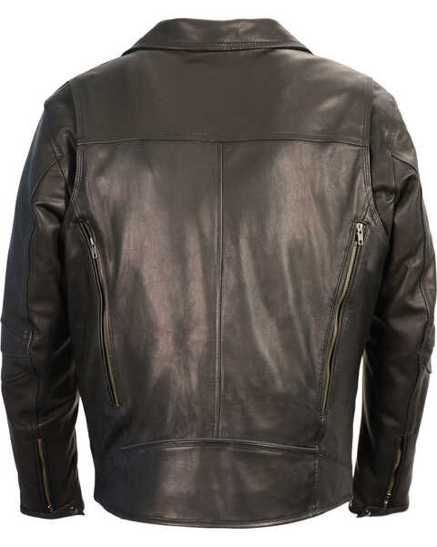 Image #3 - Milwaukee Leather Men's Lightweight Extra Long Biker Jacket , Black, hi-res