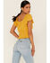 Image #4 - Patrons of Peace Women's Hyland Knit Top, Mustard, hi-res