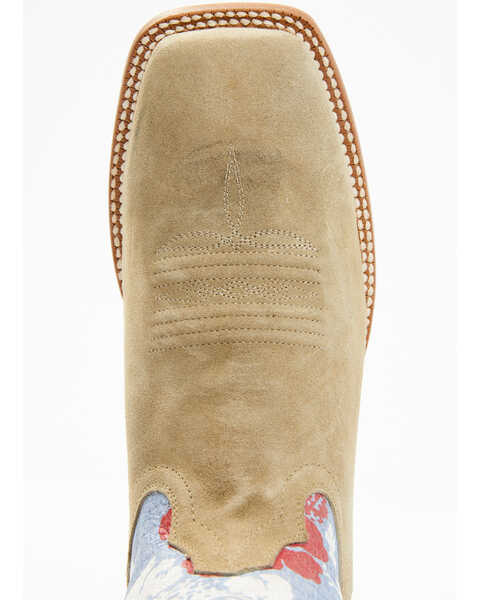 Image #6 - Ariat Men's Frontier Western Aloha Roughout Western Boots - Broad Square Toe, Grey, hi-res