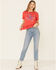 Wrangler Women's Bronco Logo Graphic Tee, Red, hi-res