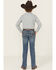 Image #4 - Wrangler 20X Boys' Paisley Print Long Sleeve Snap Stretch Western Shirt, Grey, hi-res