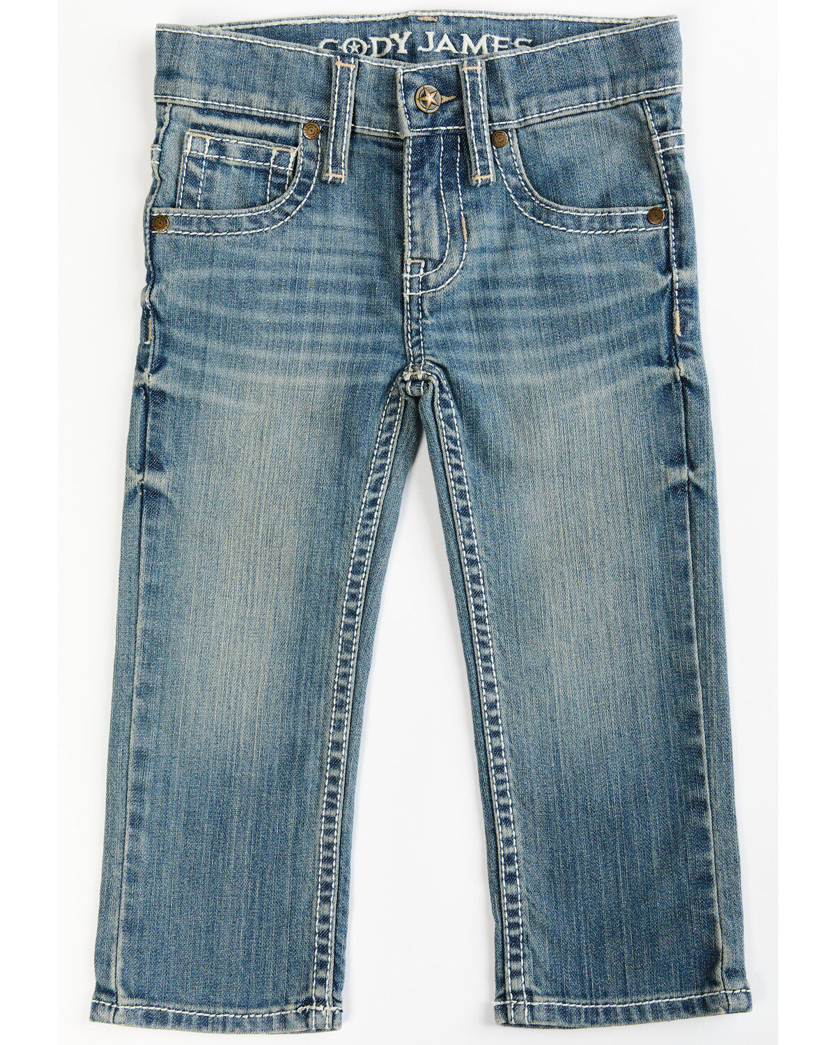 Image #1 - Cody James Toddler Boys' Clovehitch Light Wash Stretch Slim Straight Jeans, , hi-res