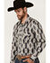 Image #2 - Rock & Roll Denim Men's Southwestern Print Long Sleeve Snap Stretch Western Shirt, Dark Brown, hi-res