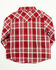 Image #3 - Wrangler Toddler Boys' Plaid Print Long Sleeve Snap Western Shirt, Red, hi-res