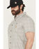 Image #2 - Carhartt Men's Rugged Flex® Relaxed Fit Lightweight Short Sleeve Plaid Print Button-Down Stretch Work Shirt, Grey, hi-res