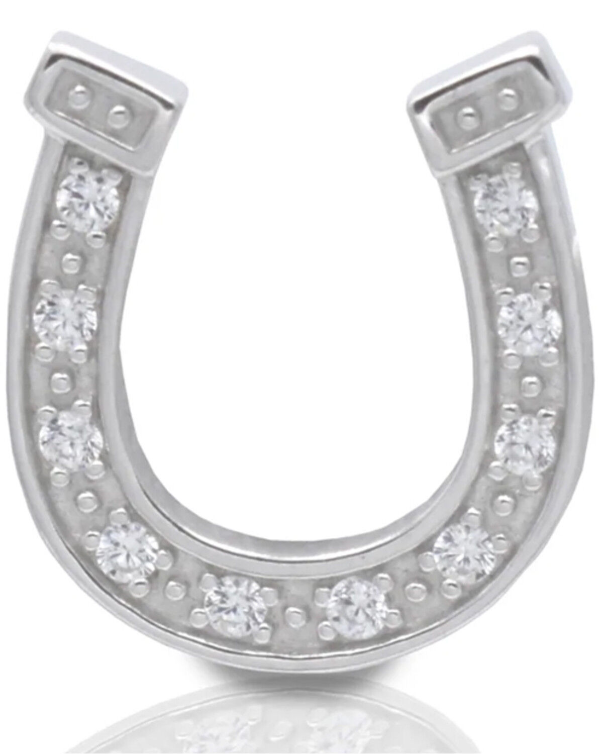 Image #1 - Kelly Herd Men's Silver Detailed Horseshoe Tie Tack, No Color, hi-res