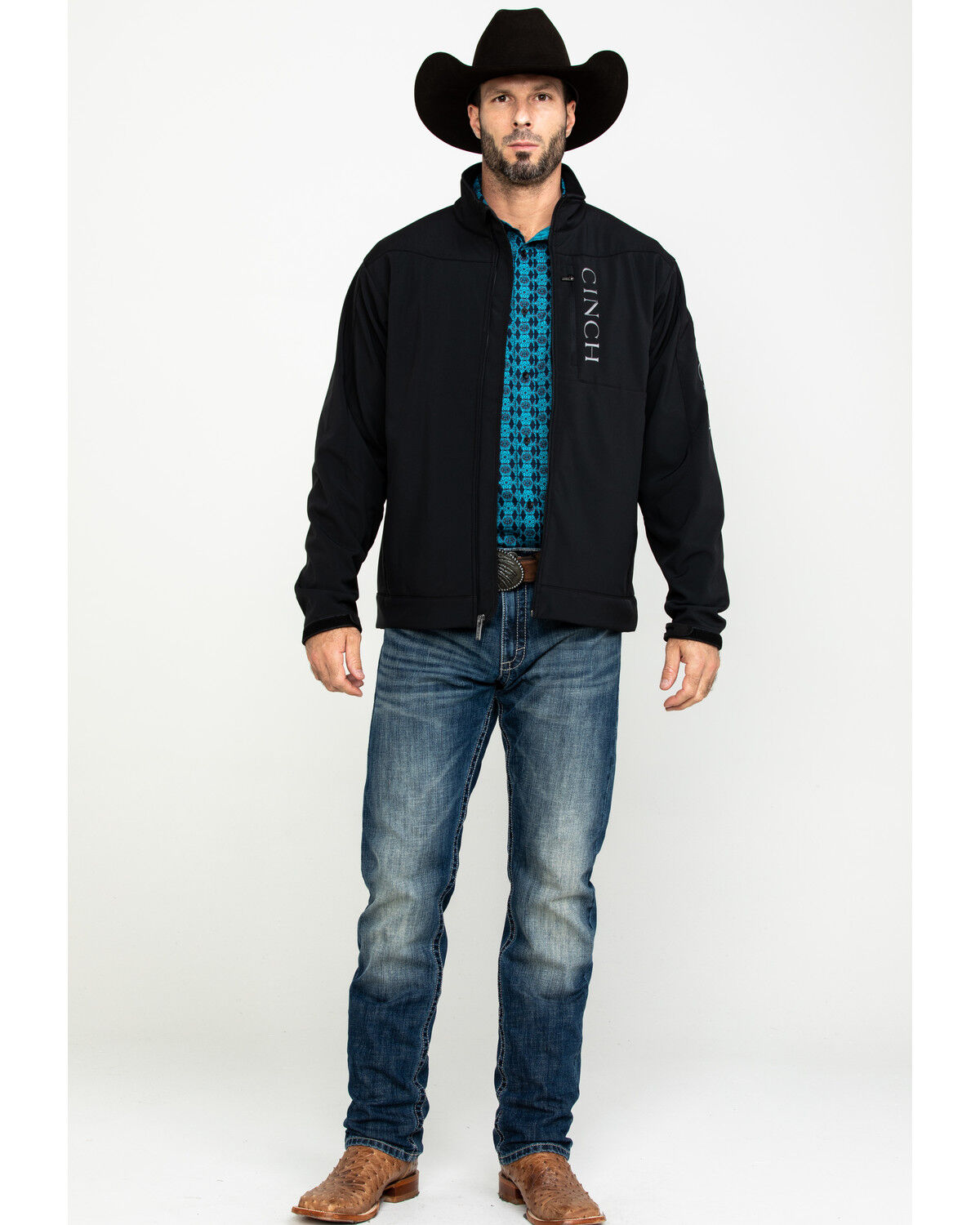 Image #6 - Cinch Men's Concealed Carry Bonded Jacket, Black, hi-res