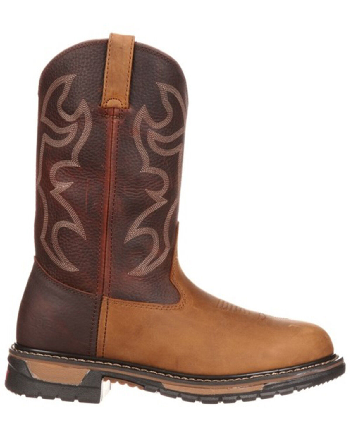 Image #2 - Rocky Men's Branson Roper Work Boots - Soft  Toe, Brown, hi-res