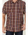 Image #3 - Brothers and Sons Men's Plaid Casual Woven Short Sleeve Button-Down Western Shirt, Red, hi-res