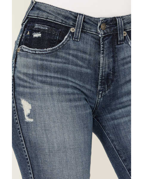 Image #2 - Ariat Women's R.E.A.L Medium Wash High Rise Thea Flare Jeans , Medium Wash, hi-res