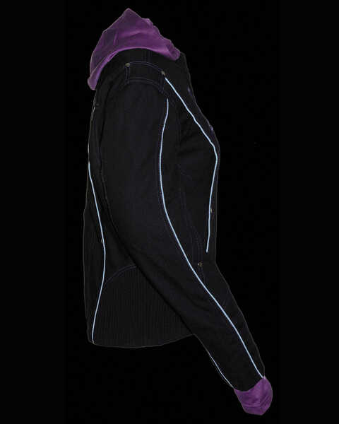 Image #8 - Milwaukee Leather Women's 3/4 Jacket With Reflective Tribal Decal, , hi-res