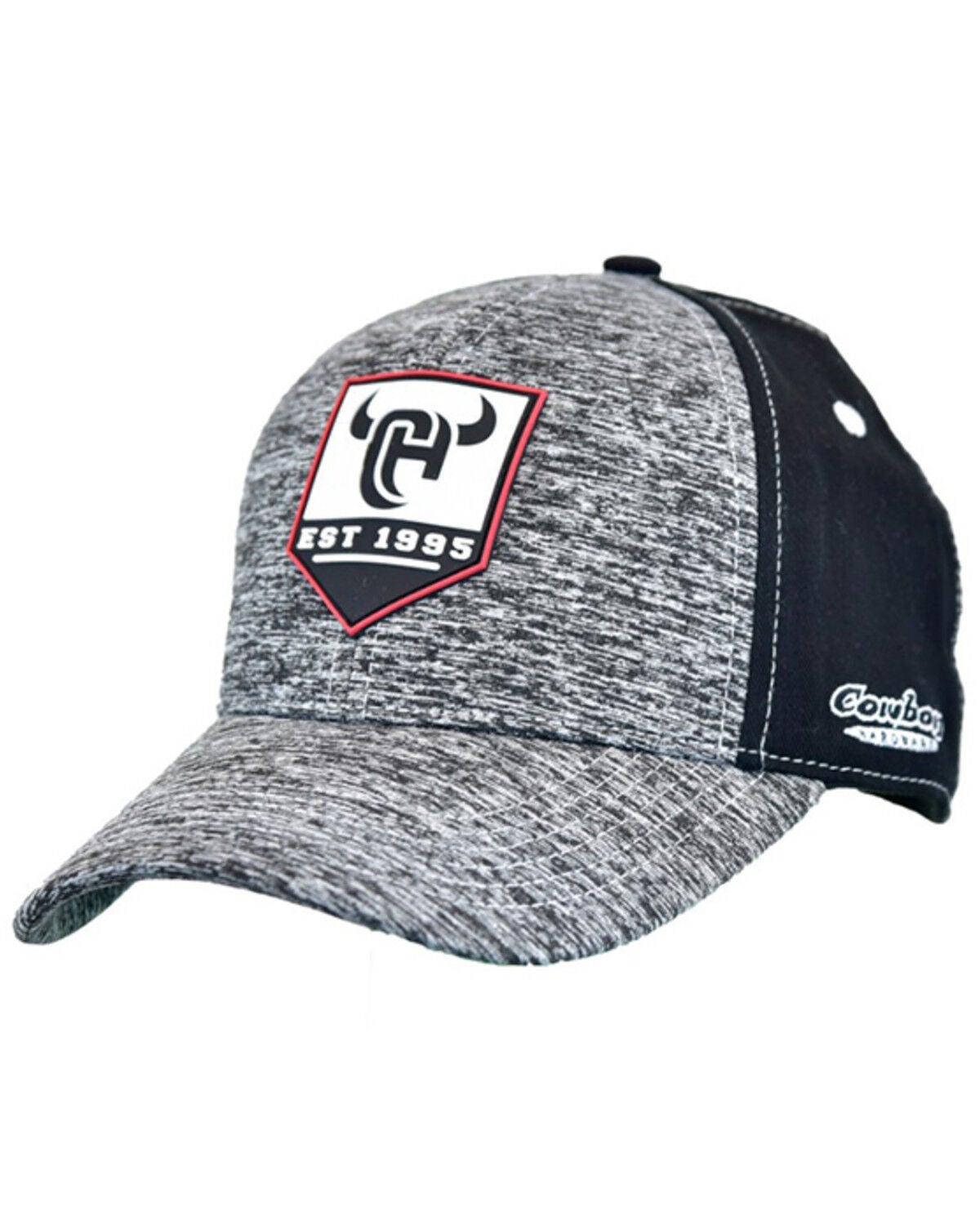 Cowboy Hardware Men's Shield Logo Patch Ball Cap, Heather Grey, hi-res