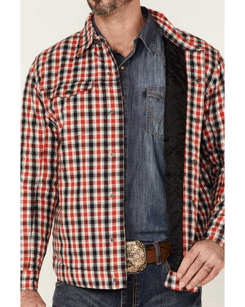 Justin Men's Jackson Plaid Print Long Sleeve Snap Shirt Jacket , Multi, hi-res