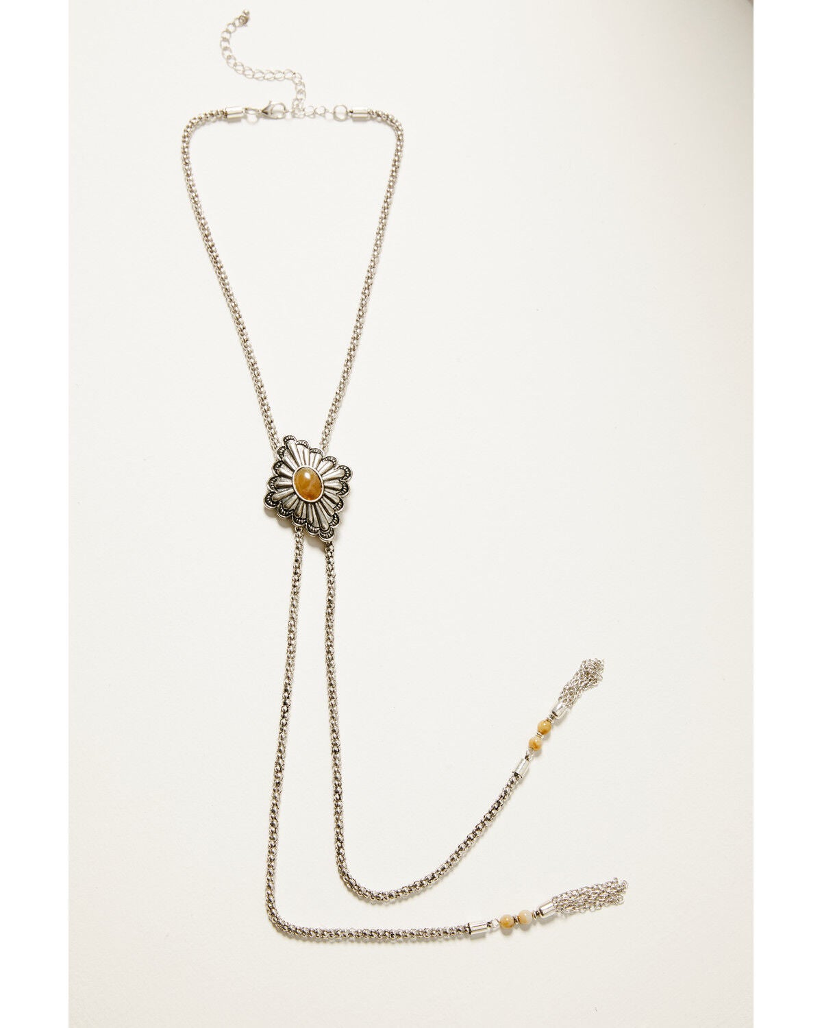 Image #2 - Shyanne Women's Diamond Concho Stone Bolo Necklace, Silver, hi-res