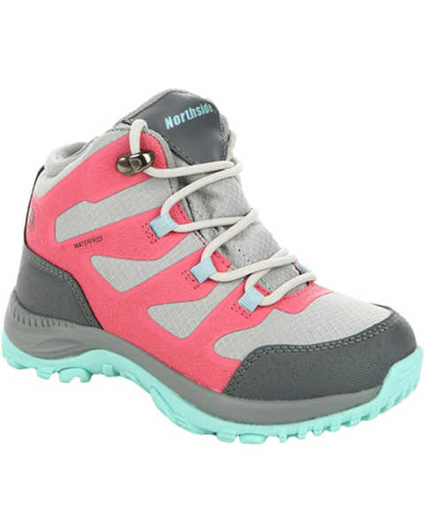 Northside Girls' Hargrove Mid Lace-Up Waterproof Hiking Boots , Grey, hi-res