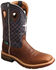 Image #1 - Twisted X Men's Waterproof CellStretch Western Work Boots - Soft Toe, Brown, hi-res