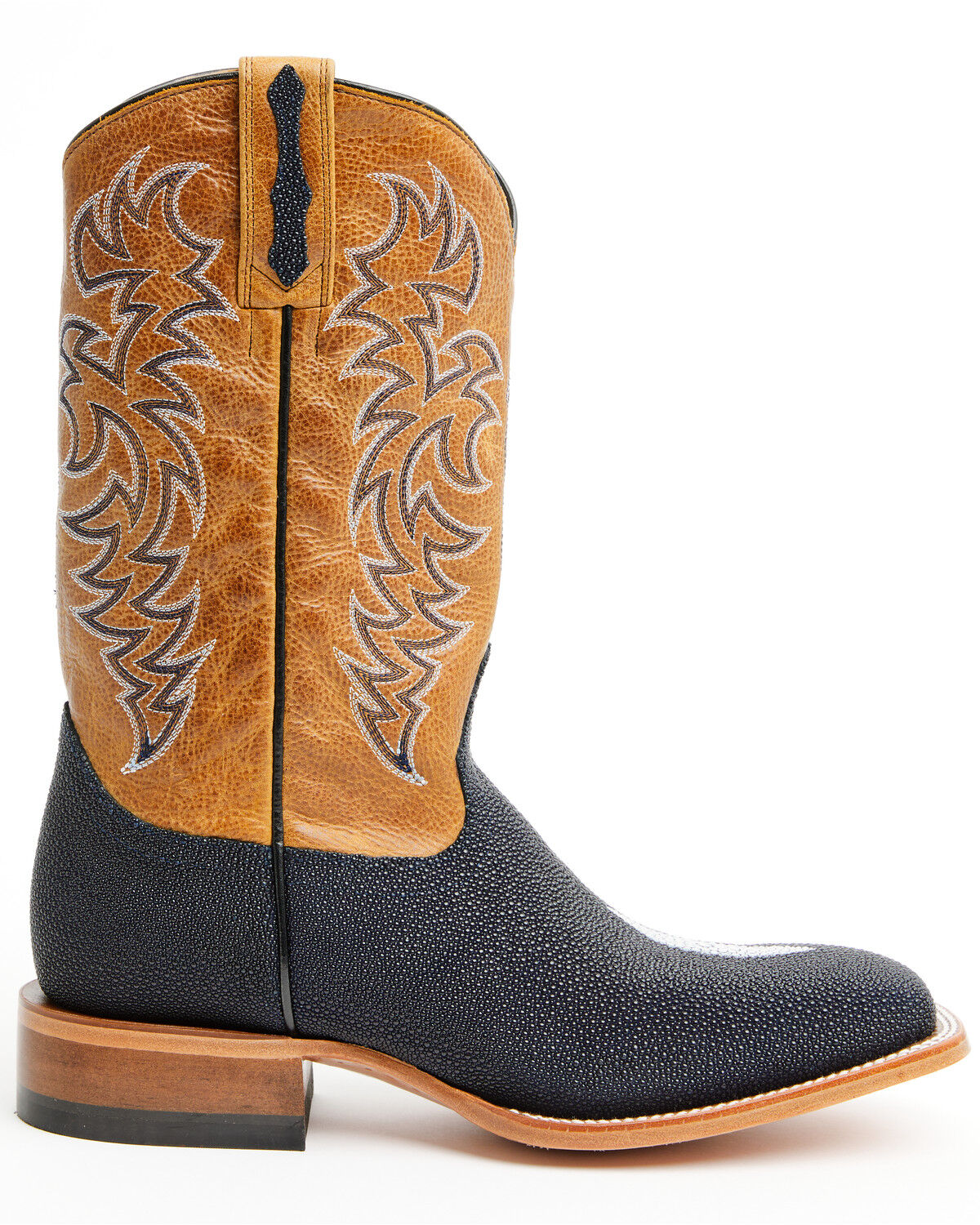 Image #2 - Cody James Men's Exotic Stingray Western Boots - Broad Square Toe, Navy, hi-res